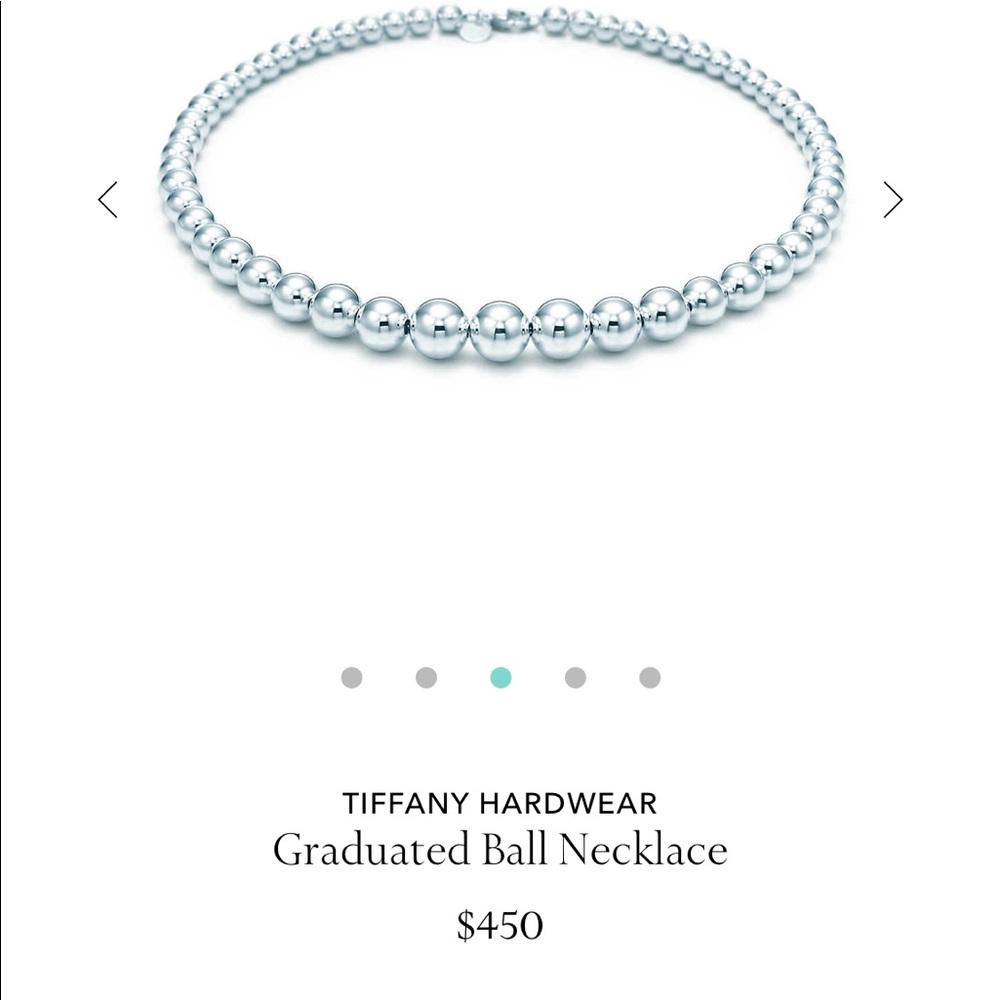 Tiffany’s graduated bead silver necklace